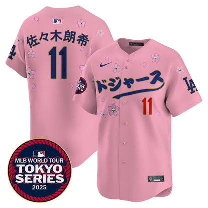 Men's Los Angeles Dodgers Tokyo Series 2025 Vapor Limited Jersey N6 - Stitched