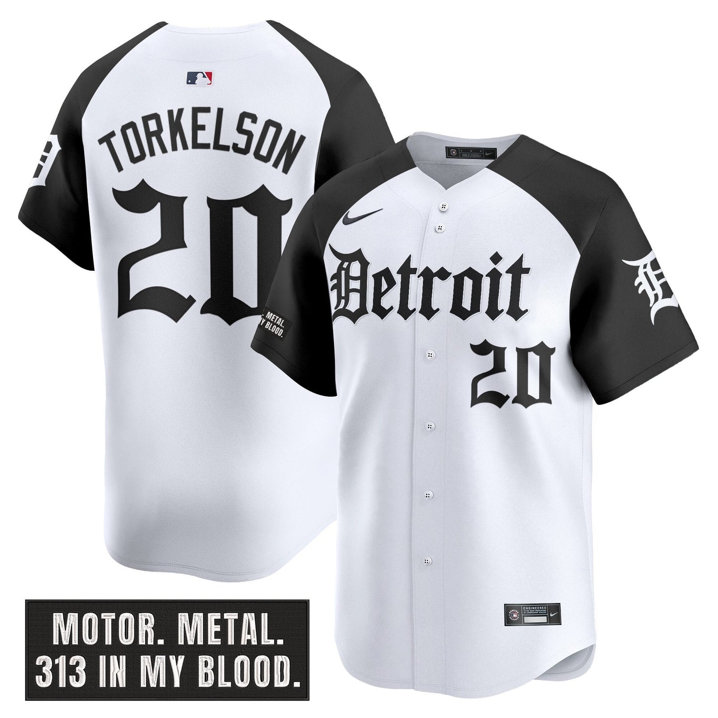 Men's Detroit Tigers 'Motor Gothic Edition' Vapor Premier Limited Jersey - All Stitched