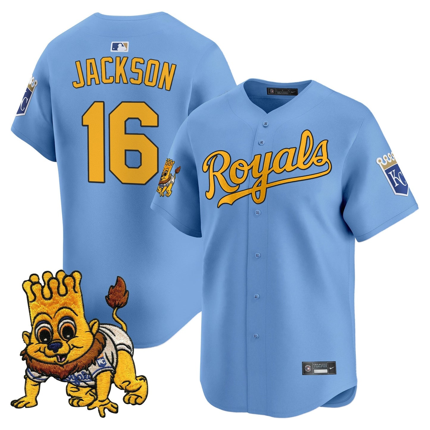 Men's Kansas City Royals Sluggerrr Patch Vapor Premier Limited Jersey - All Stitched