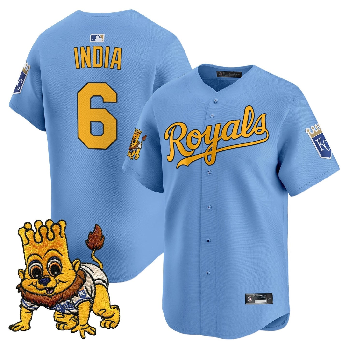 Men's Kansas City Royals Sluggerrr Patch Vapor Premier Limited Jersey - All Stitched