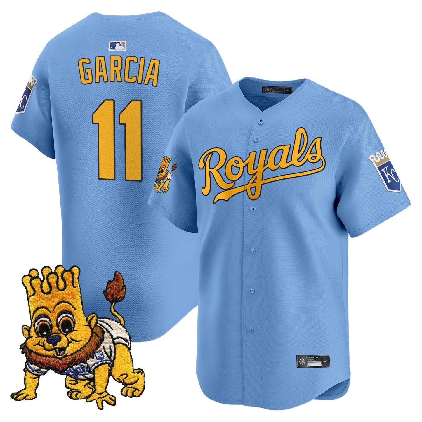 Men's Kansas City Royals Sluggerrr Patch Vapor Premier Limited Jersey - All Stitched