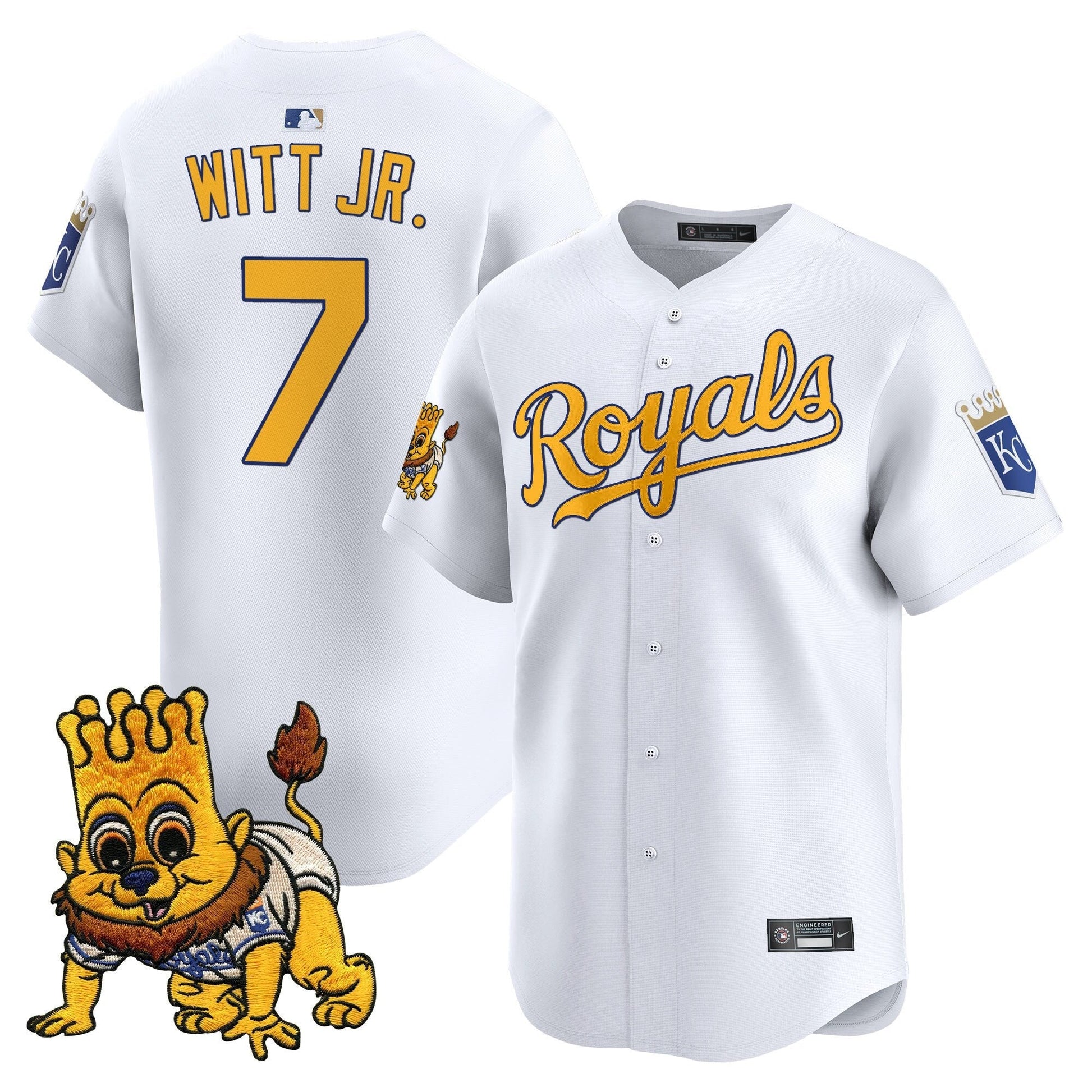 Men's Kansas City Royals Sluggerrr Patch Vapor Premier Limited Jersey - All Stitched