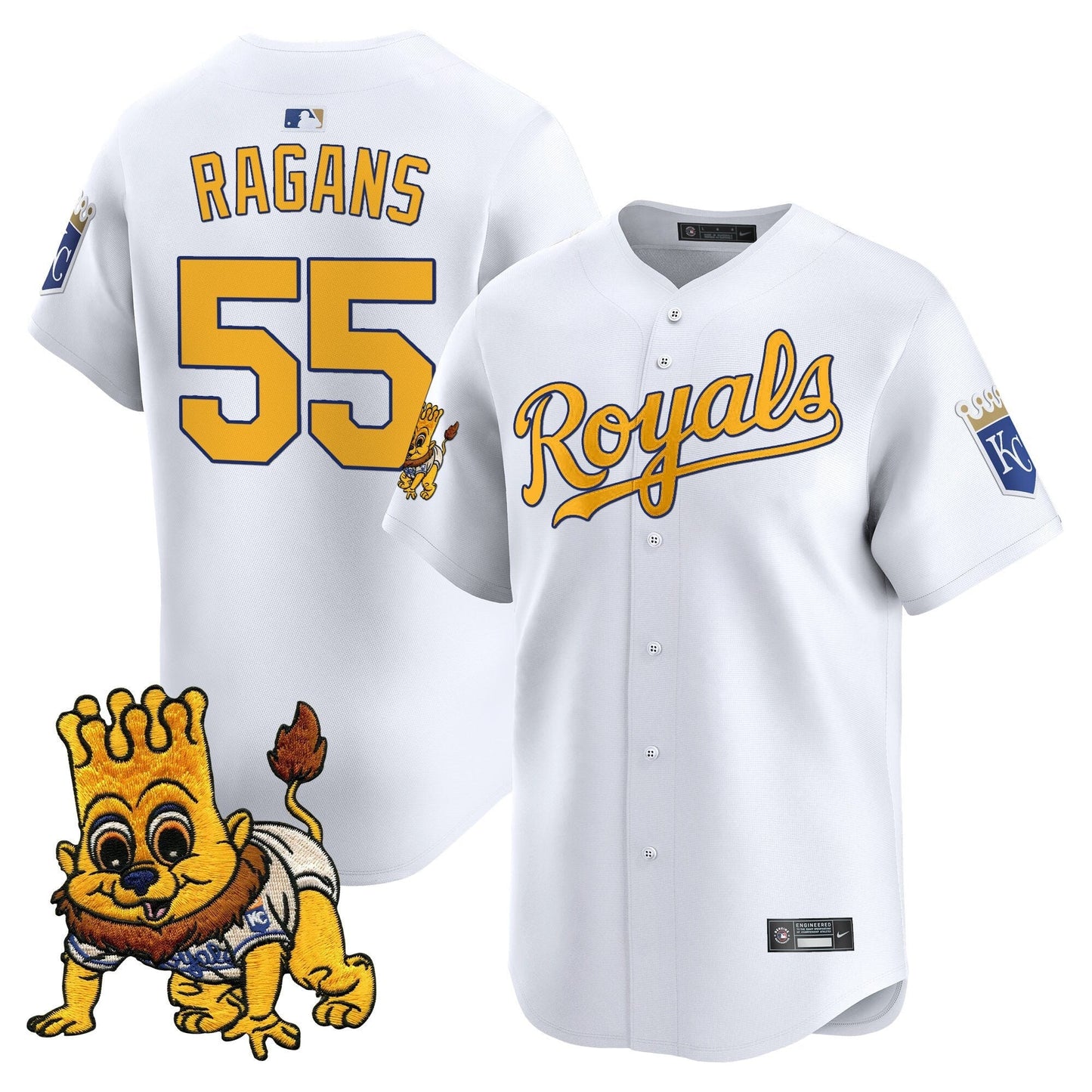 Men's Kansas City Royals Sluggerrr Patch Vapor Premier Limited Jersey - All Stitched