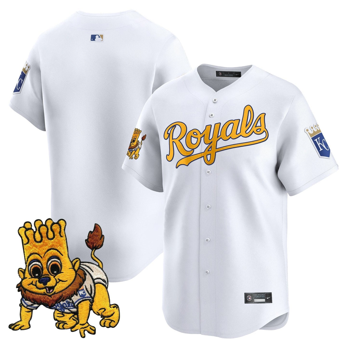 Men's Kansas City Royals Sluggerrr Patch Vapor Premier Limited Jersey - All Stitched