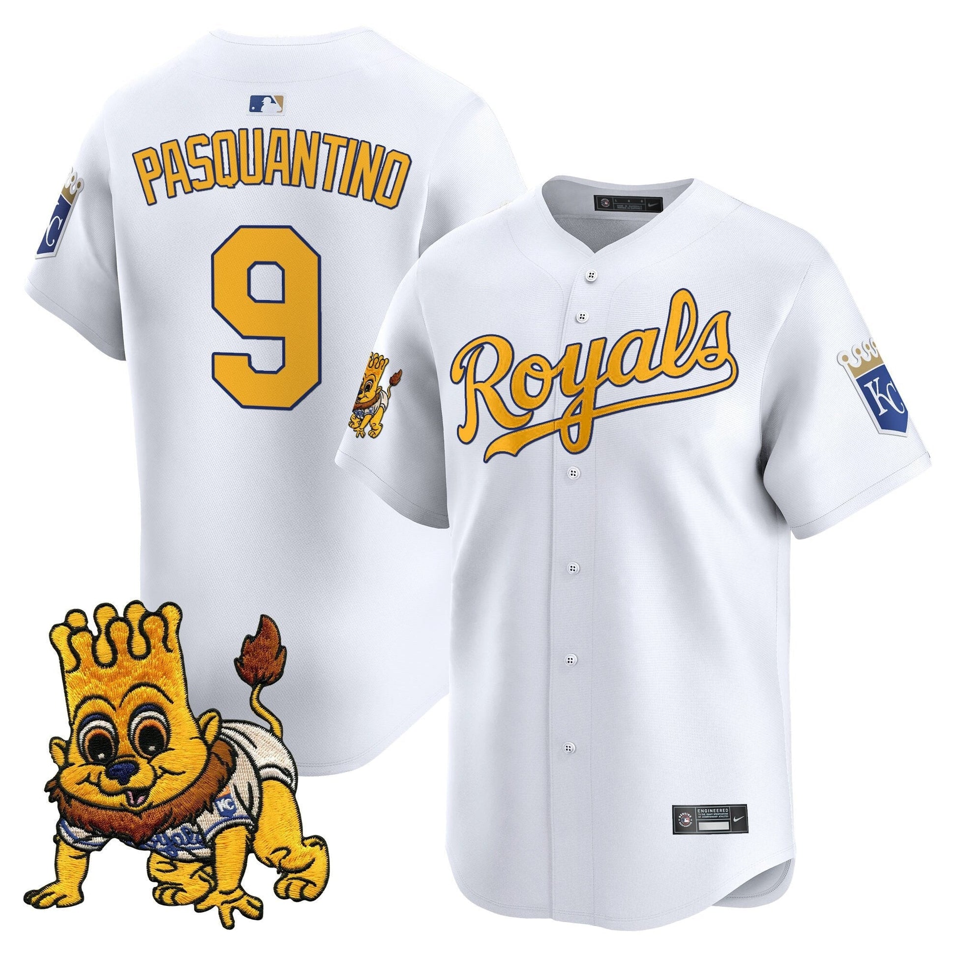Men's Kansas City Royals Sluggerrr Patch Vapor Premier Limited Jersey - All Stitched