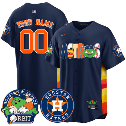 Custom Houston Astros Orbit Vapor Premier Jersey - All Stitched
