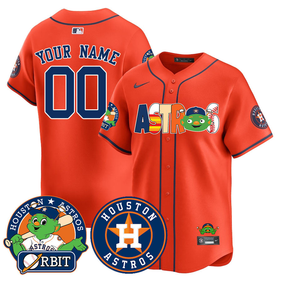 Custom Houston Astros Orbit Vapor Premier Jersey - All Stitched