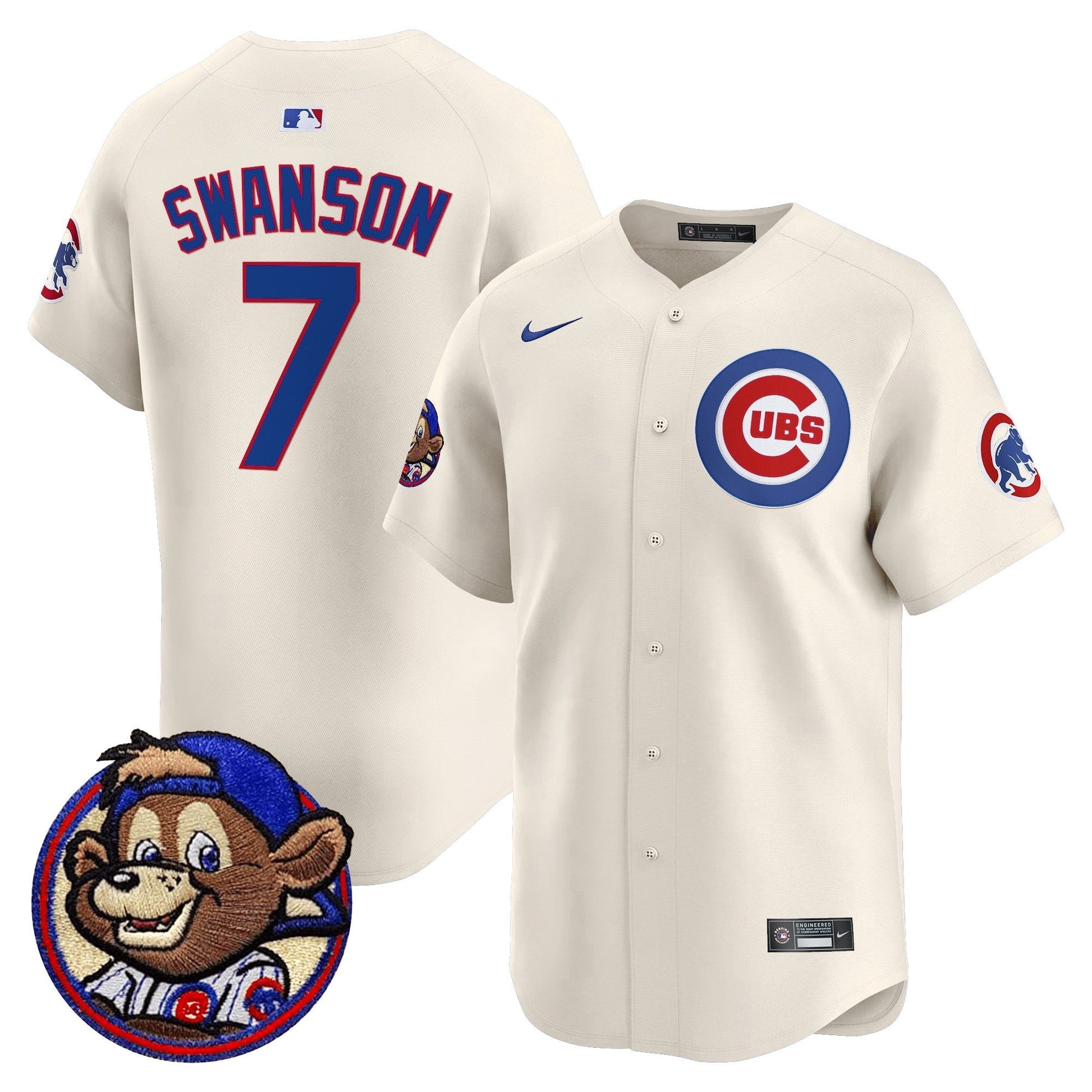 Men's Chicago Cubs Clark Patch Vapor Premier Limited Jersey - All Stitched
