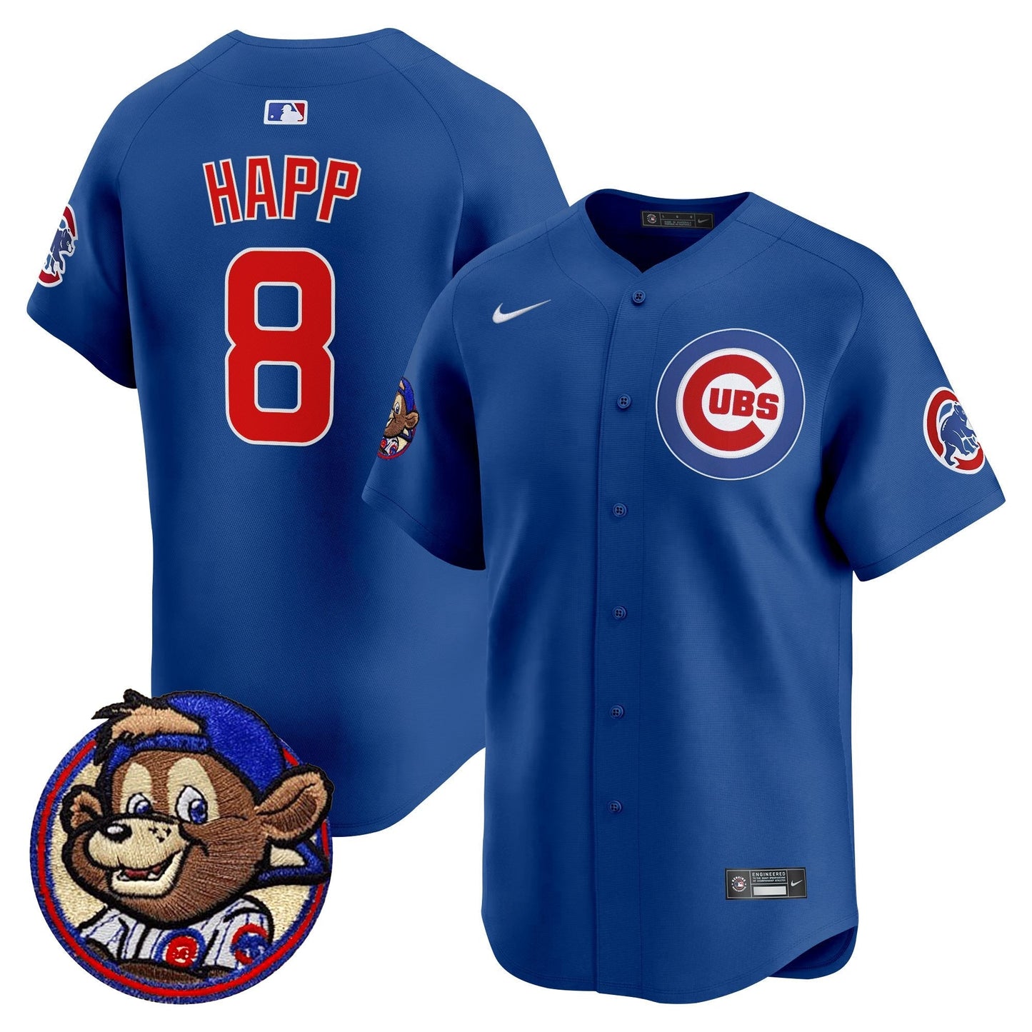 Men's Chicago Cubs Clark Patch Vapor Premier Limited Jersey - All Stitched