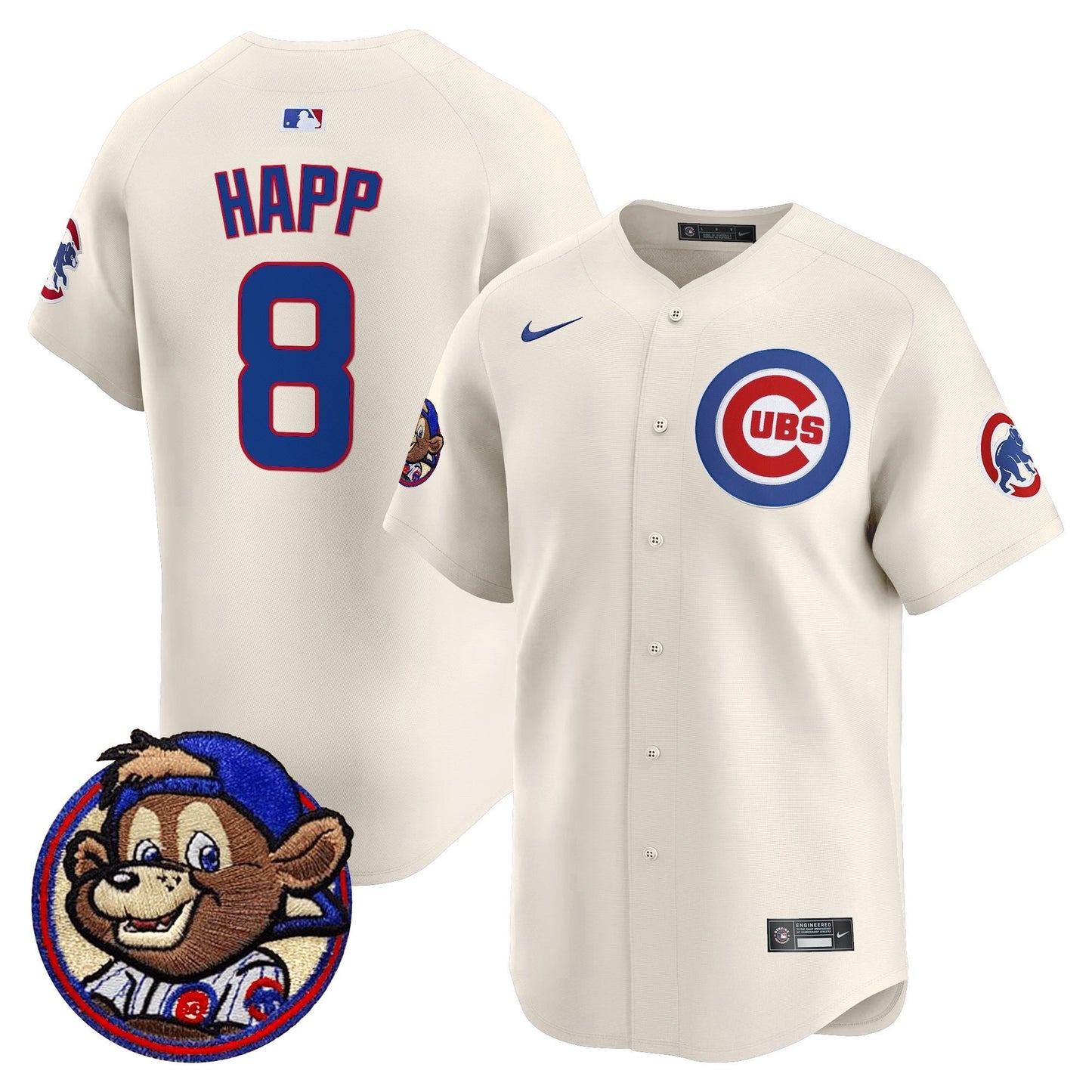 Men's Chicago Cubs Clark Patch Vapor Premier Limited Jersey - All Stitched
