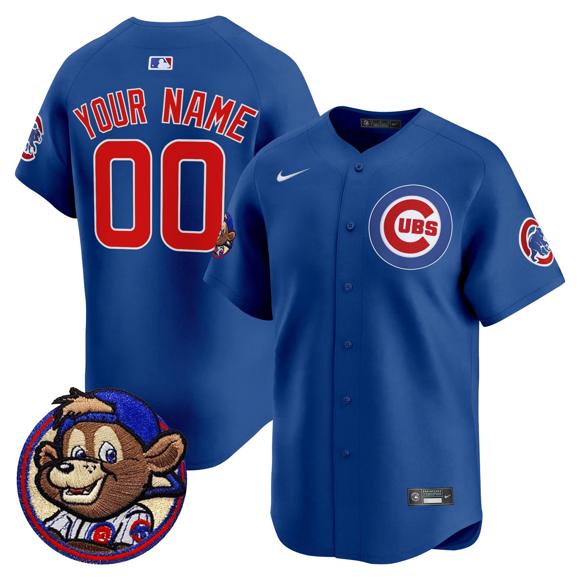 Chicago Cubs Clark Patch Vapor Premier Limited Custom Jersey - All Stitched