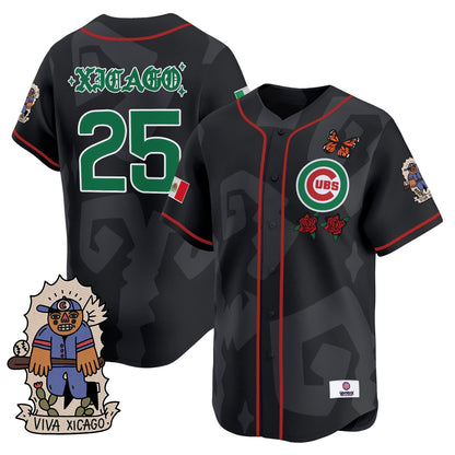 Men's 2025 Chicago Cubs Mexican Heritage Vapor Premier Limited Jersey - Stitched