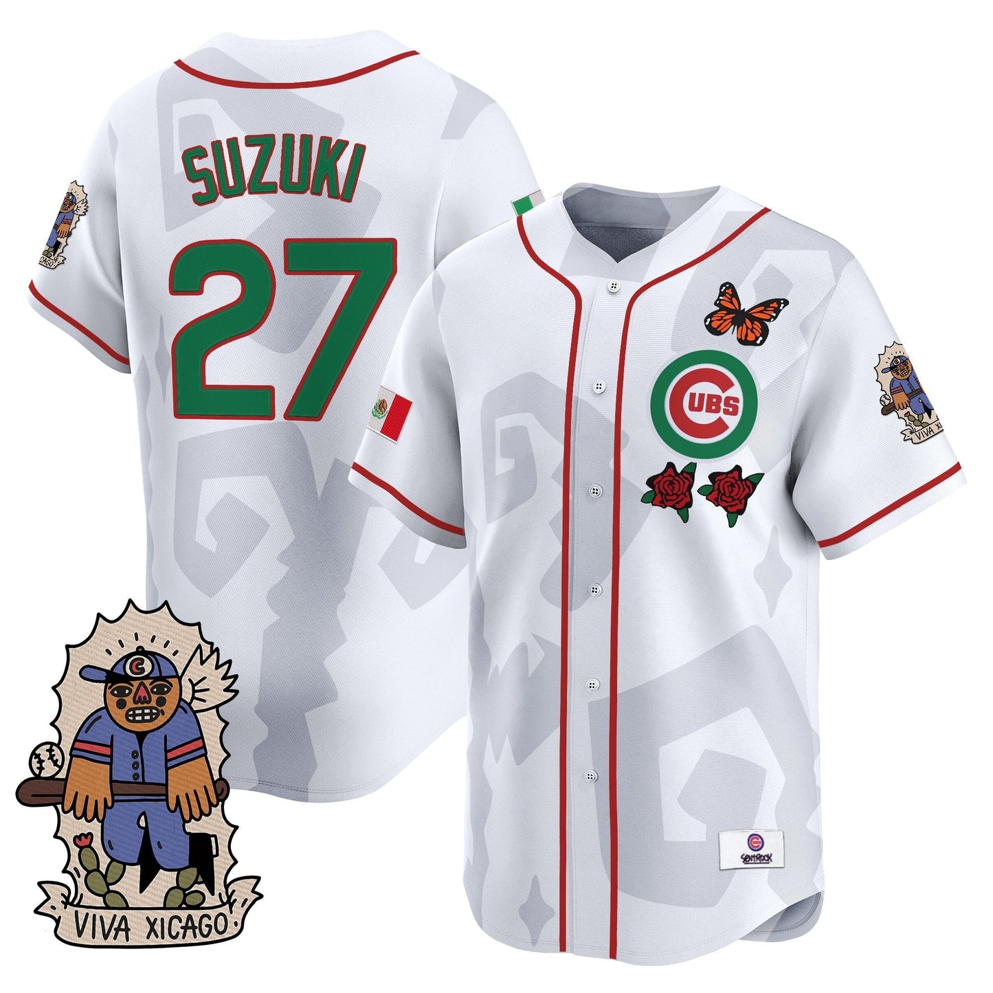 Men's 2025 Chicago Cubs Mexican Heritage Vapor Premier Limited Jersey - Stitched