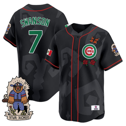 Men's 2025 Chicago Cubs Mexican Heritage Vapor Premier Limited Jersey - Stitched