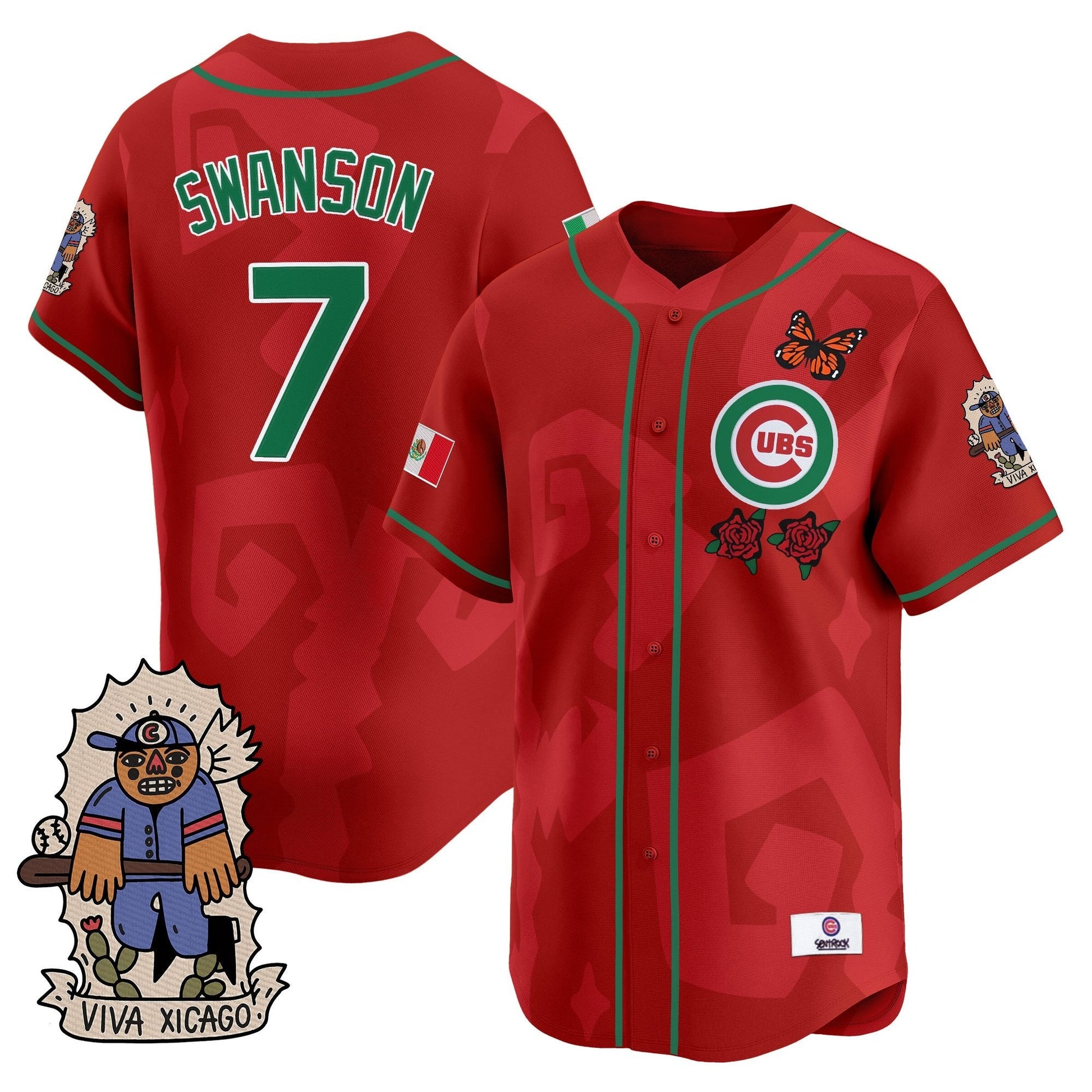 Men's 2025 Chicago Cubs Mexican Heritage Vapor Premier Limited Jersey - Stitched