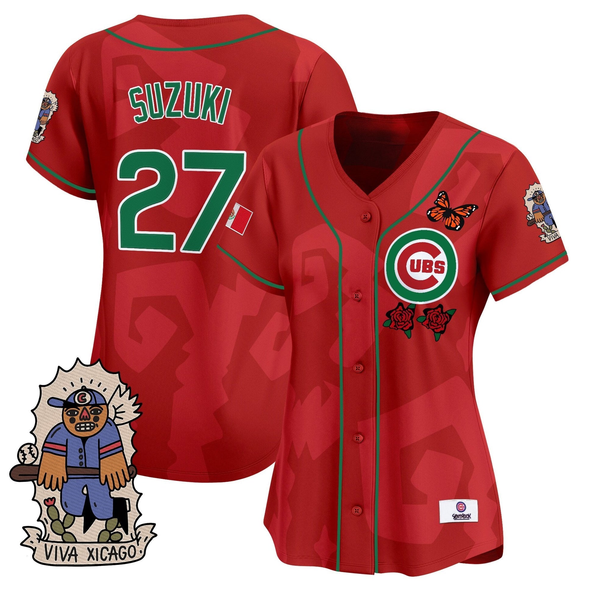 Women's 2025 Chicago Cubs Mexican Heritage Vapor Premier Limited Jersey - Stitched