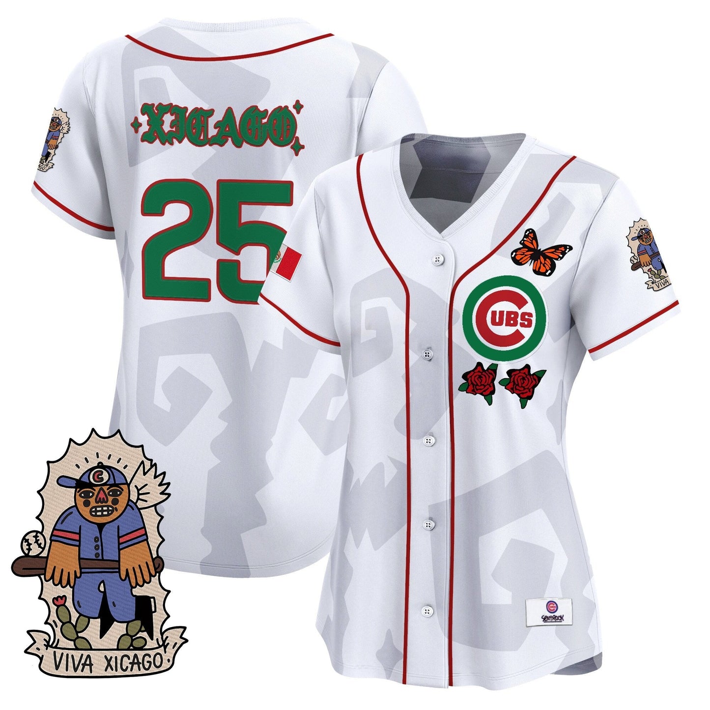 Women's 2025 Chicago Cubs Mexican Heritage Vapor Premier Limited Jersey - Stitched