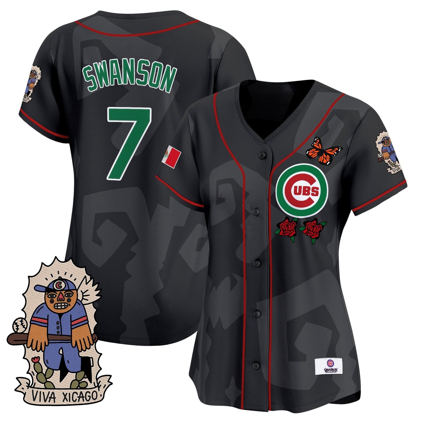 Women's 2025 Chicago Cubs Mexican Heritage Vapor Premier Limited Jersey - Stitched