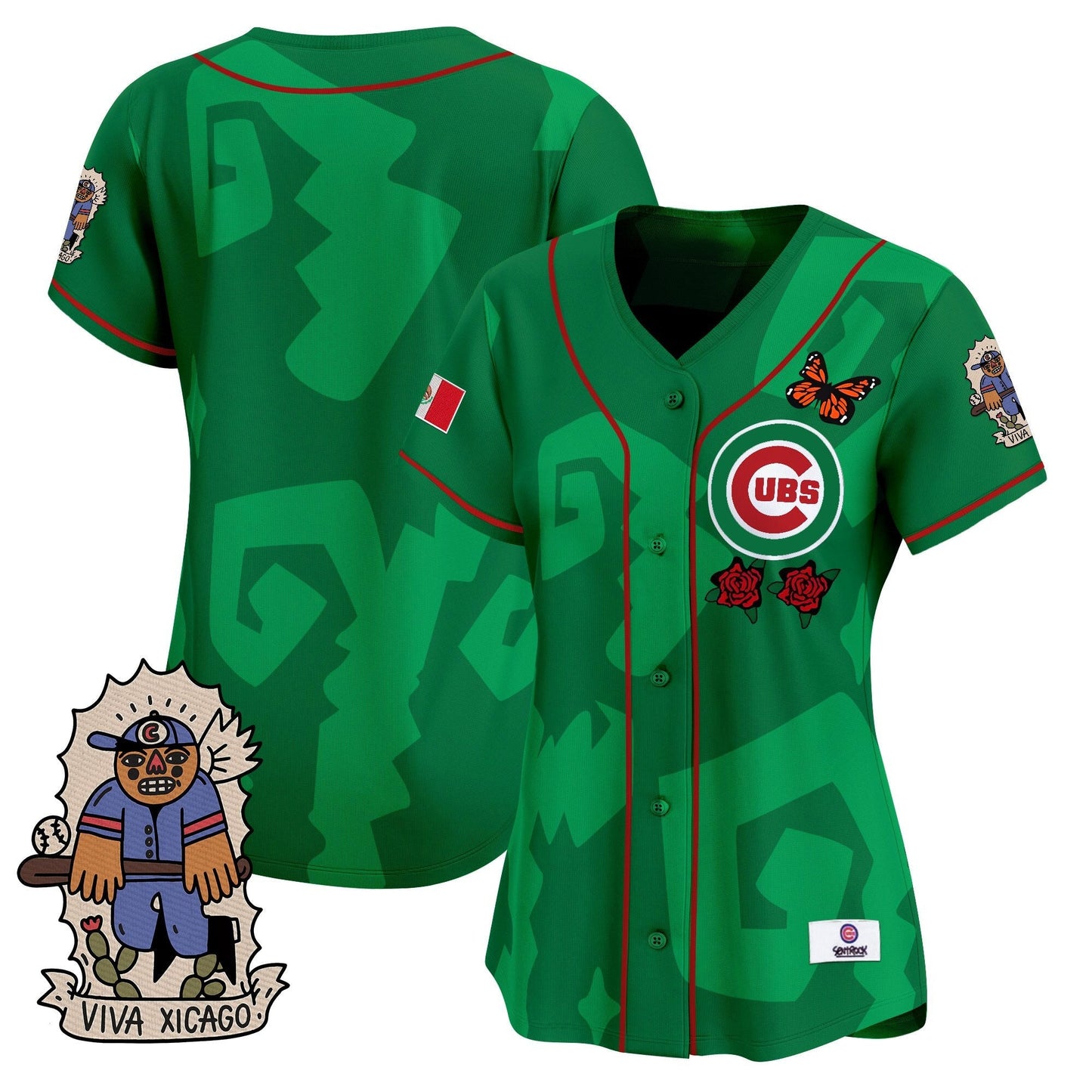 Women's 2025 Chicago Cubs Mexican Heritage Vapor Premier Limited Jersey - Stitched