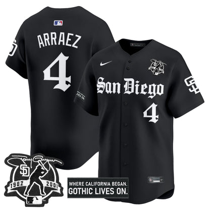 Men's San Diego Padres 'Gothic Edition' Vapor Premier Limited Jersey - All Stitched