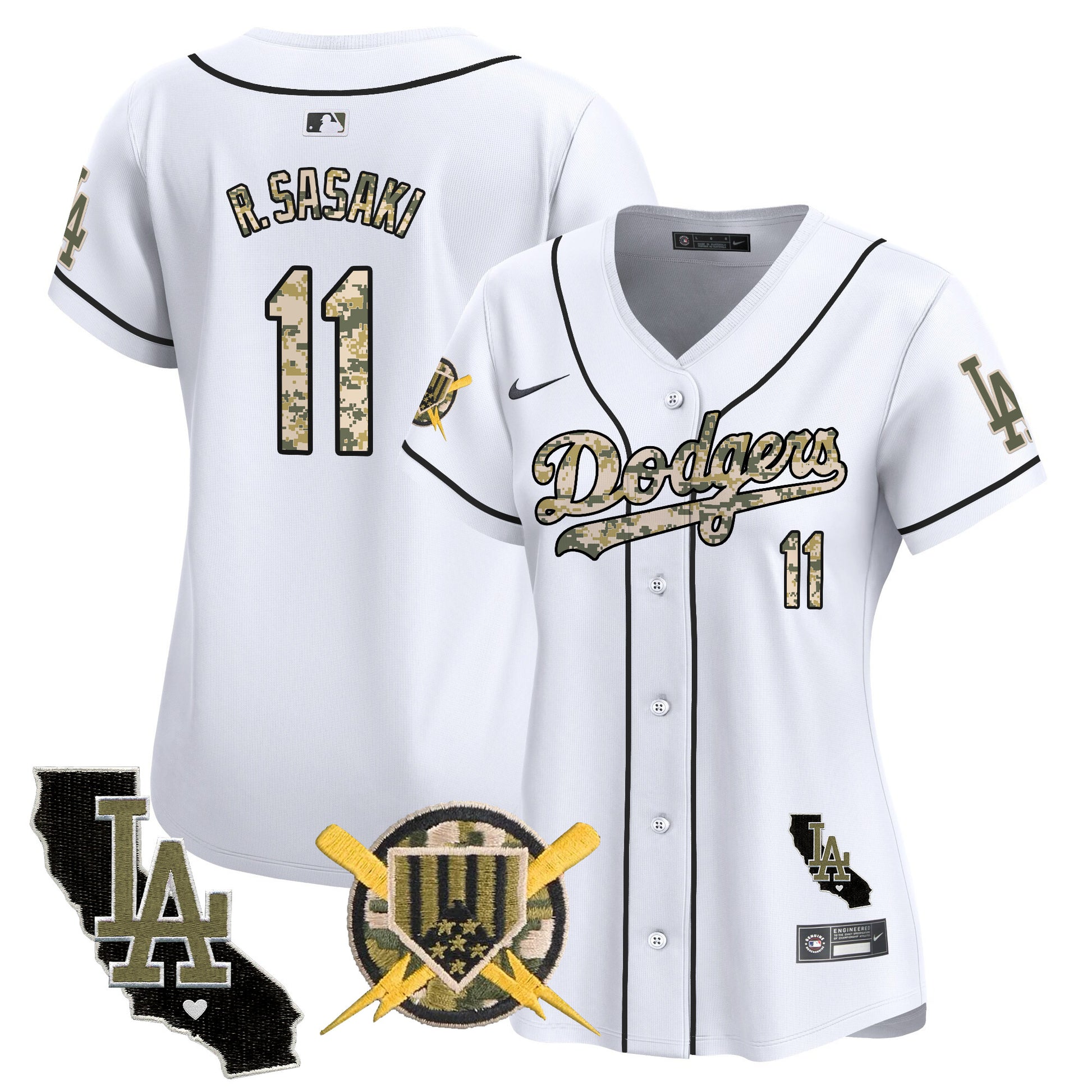 Women's Dodgers Armed Forces Day Vapor Premier Limited Jersey - All Stitched
