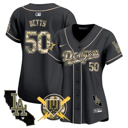 Women's Dodgers Armed Forces Day Vapor Premier Limited Jersey - All Stitched