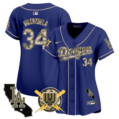 Women's Dodgers Armed Forces Day Vapor Premier Limited Jersey - All Stitched