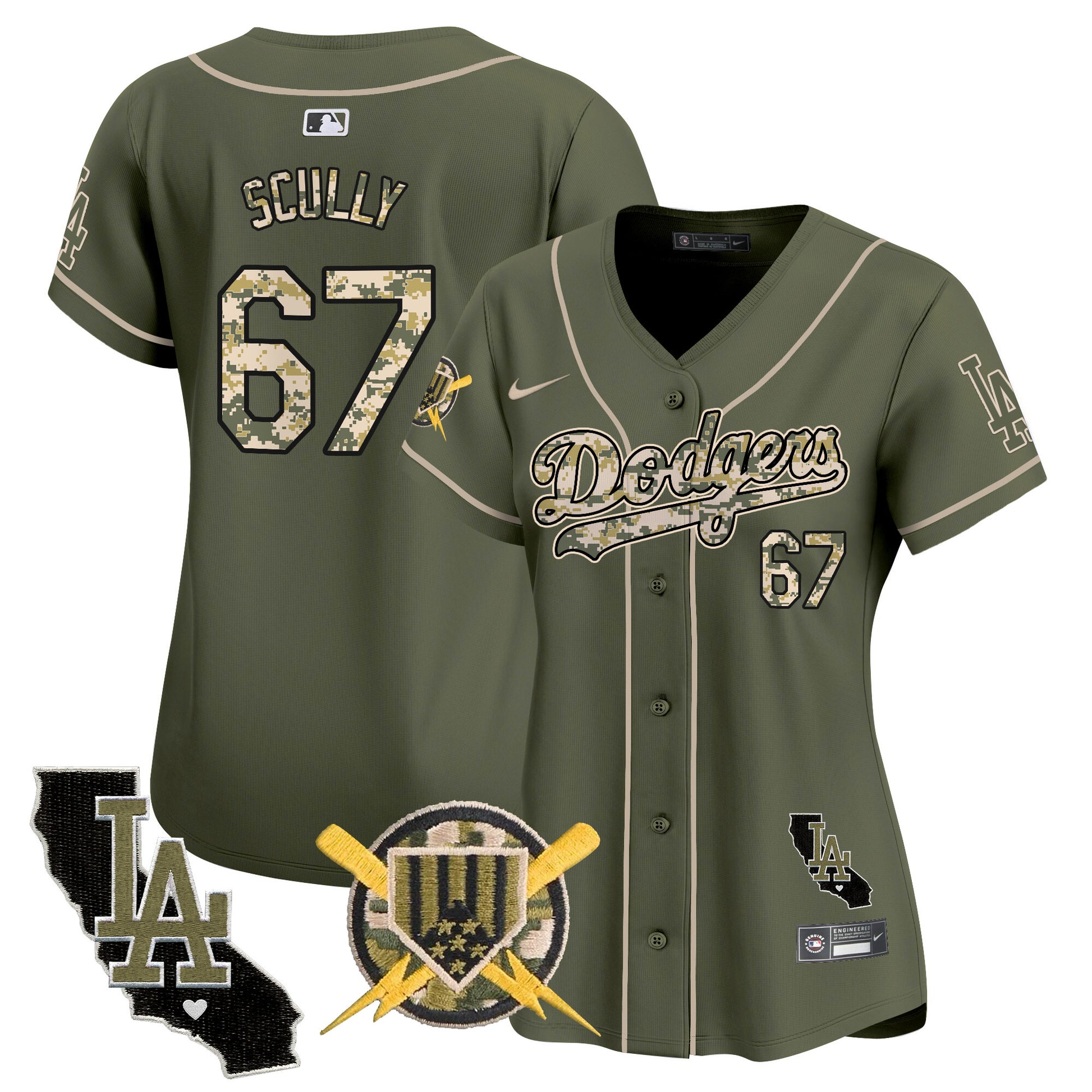 Women's Dodgers Armed Forces Day Vapor Premier Limited Jersey - All Stitched