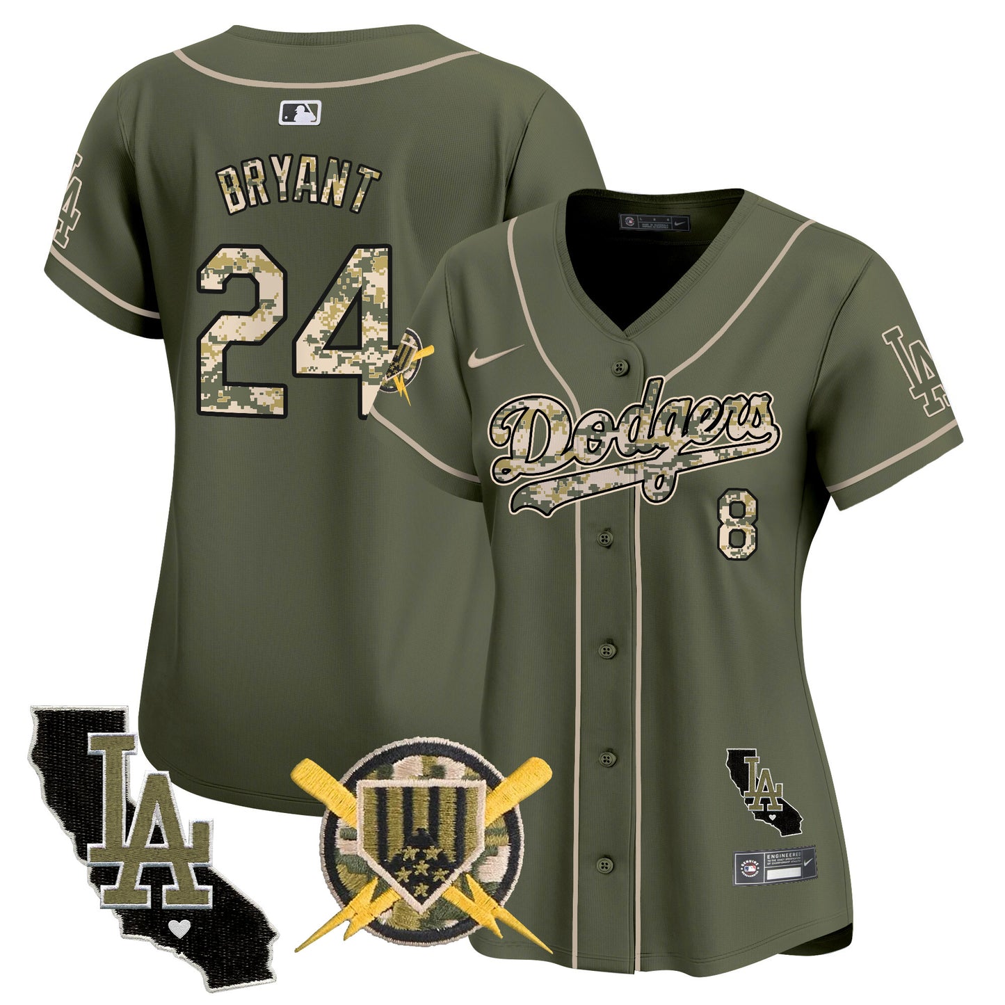Women's Dodgers Armed Forces Day Vapor Premier Limited Jersey - All Stitched
