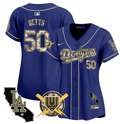 Women's Dodgers Armed Forces Day Vapor Premier Limited Jersey - All Stitched
