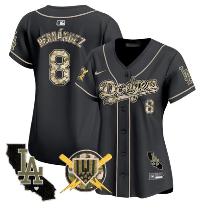 Women's Dodgers Armed Forces Day Vapor Premier Limited Jersey - All Stitched