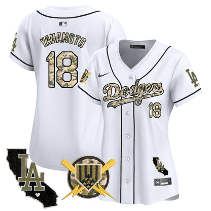 Women's Dodgers Armed Forces Day Vapor Premier Limited Jersey - All Stitched
