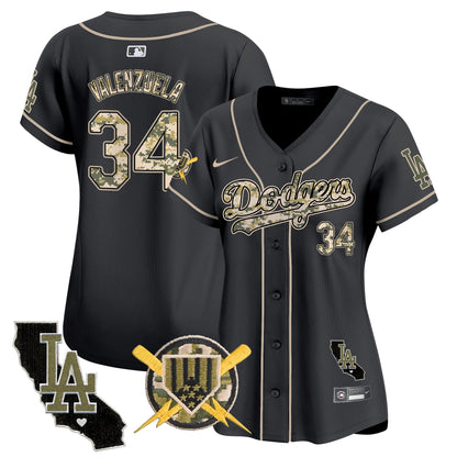 Women's Dodgers Armed Forces Day Vapor Premier Limited Jersey - All Stitched