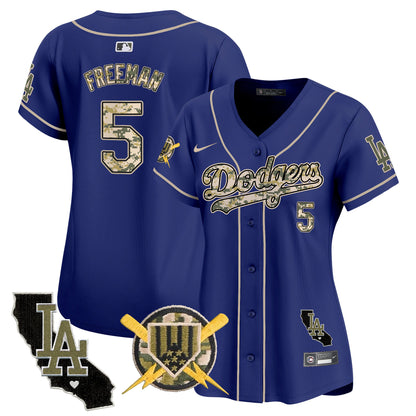 Women's Dodgers Armed Forces Day Vapor Premier Limited Jersey - All Stitched