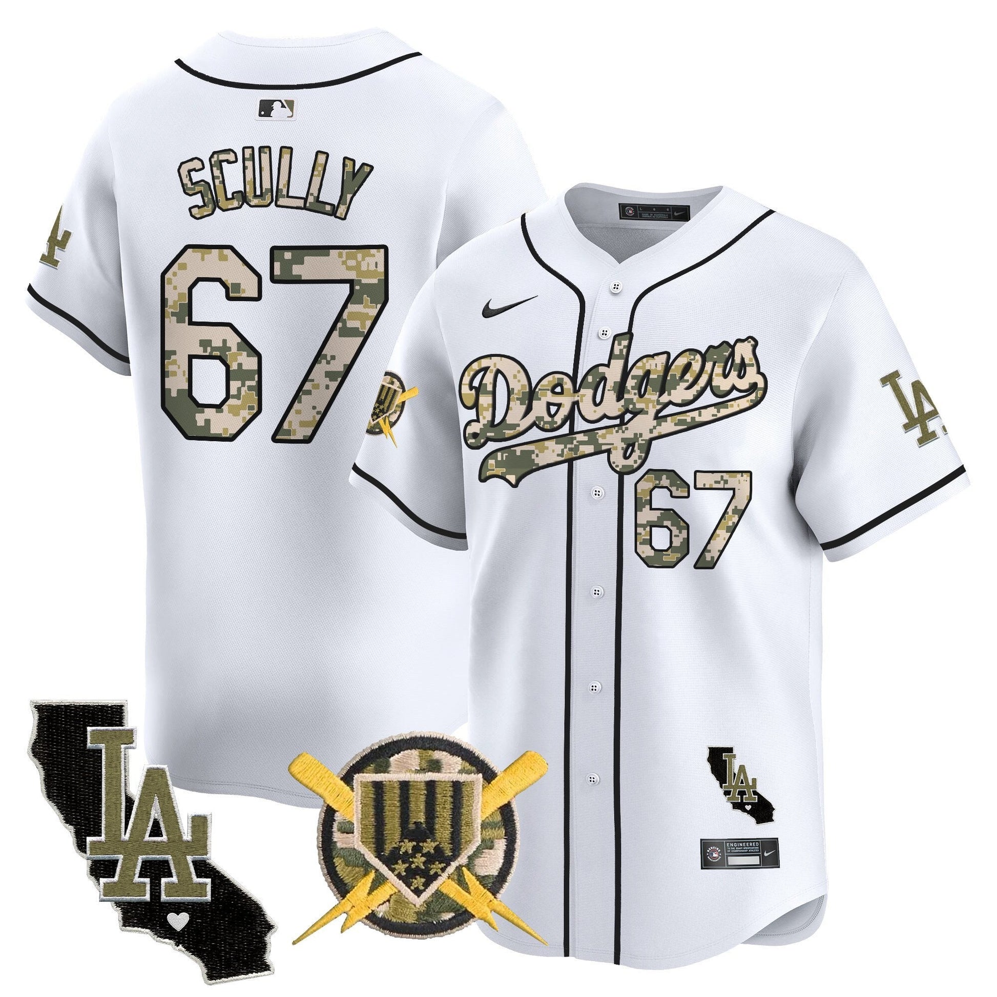 Men's Dodgers Armed Forces Day Vapor Premier Limited Jersey - All Stitched