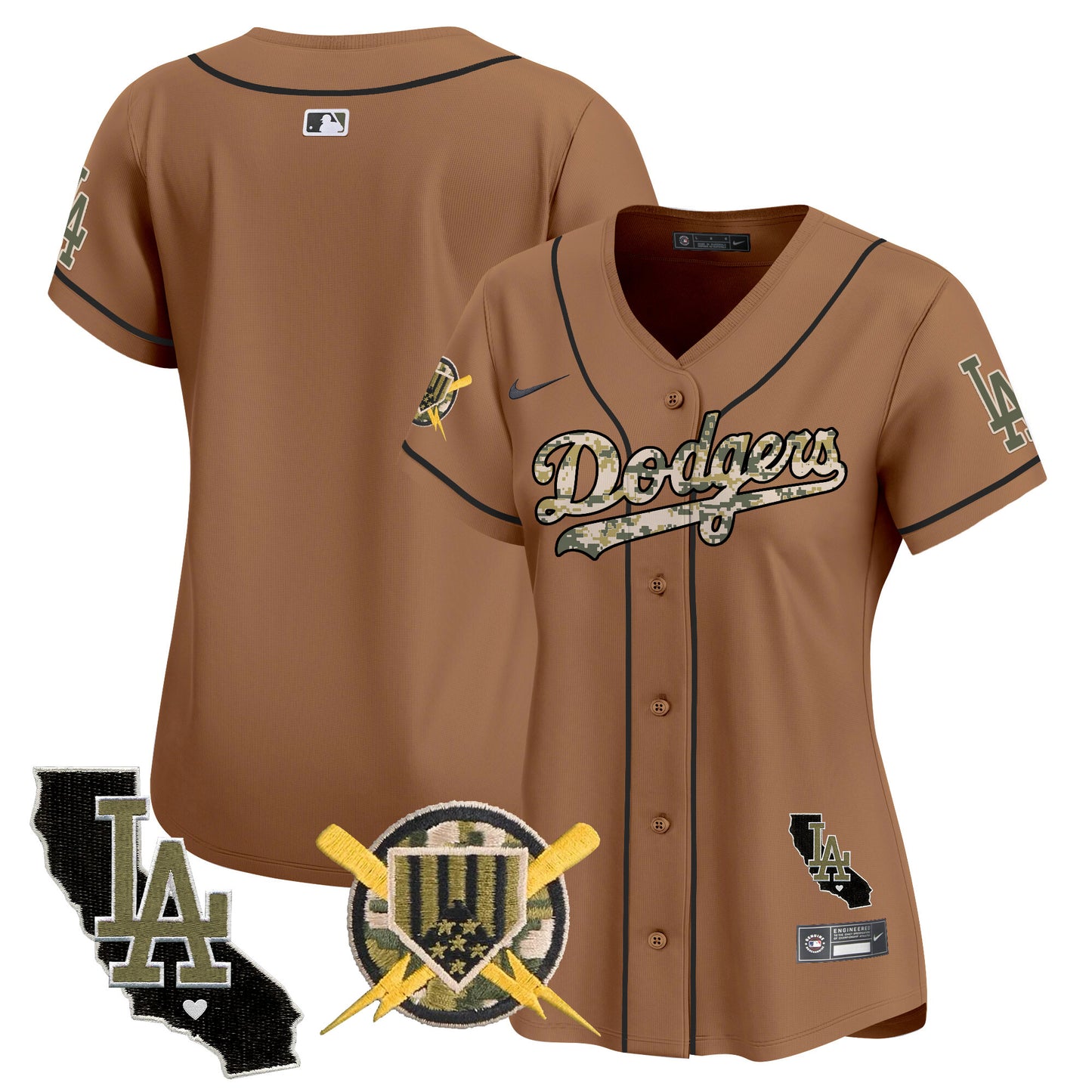 Women's Dodgers Armed Forces Day Vapor Premier Limited Jersey - All Stitched