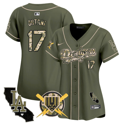 Women's Dodgers Armed Forces Day Vapor Premier Limited Jersey - All Stitched
