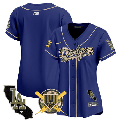 Women's Dodgers Armed Forces Day Vapor Premier Limited Jersey - All Stitched