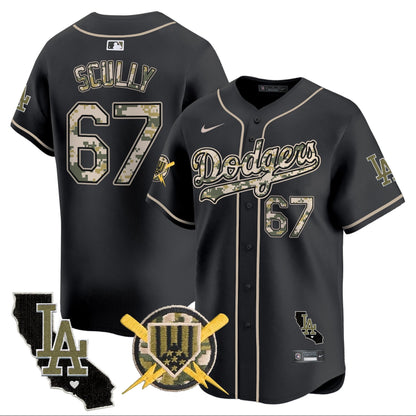 Men's Dodgers Armed Forces Day Vapor Premier Limited Jersey - All Stitched