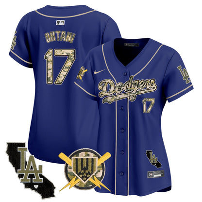 Women's Dodgers Armed Forces Day Vapor Premier Limited Jersey - All Stitched
