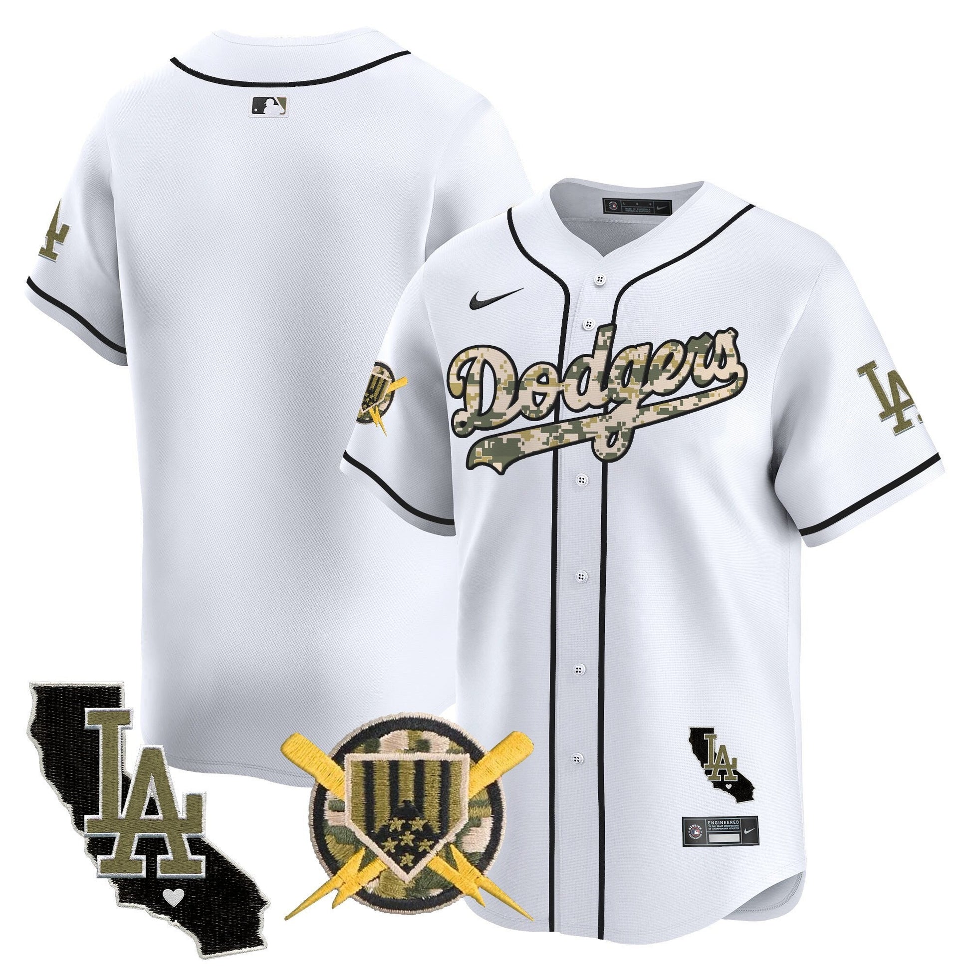 Men's Dodgers Armed Forces Day Vapor Premier Limited Jersey - All Stitched