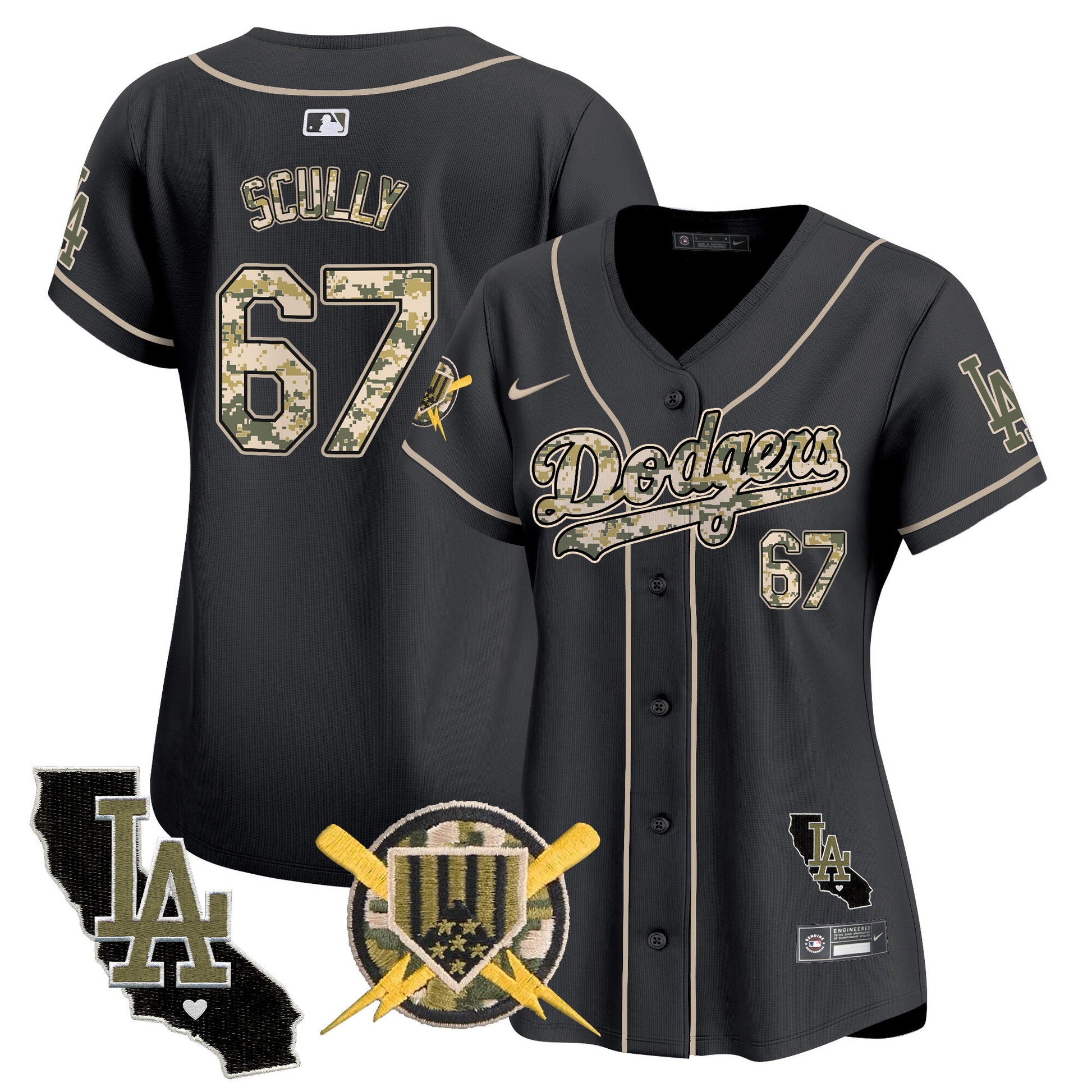 Women's Dodgers Armed Forces Day Vapor Premier Limited Jersey - All Stitched