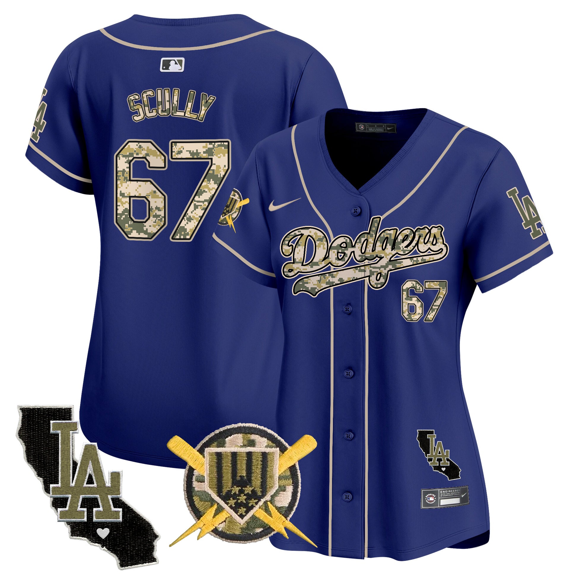 Women's Dodgers Armed Forces Day Vapor Premier Limited Jersey - All Stitched