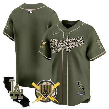 Men's Dodgers Armed Forces Day Vapor Premier Limited Jersey - All Stitched