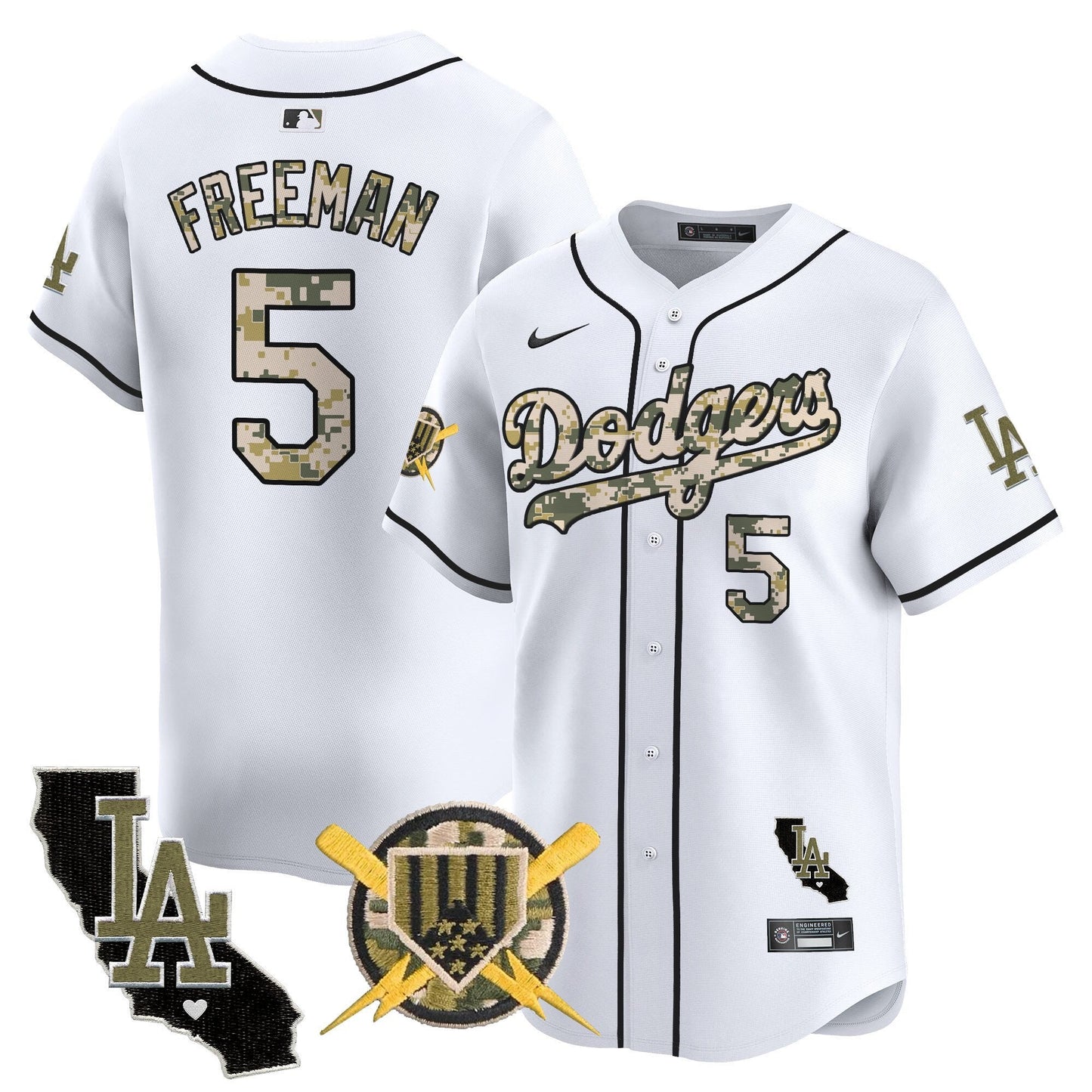 Men's Dodgers Armed Forces Day Vapor Premier Limited Jersey - All Stitched