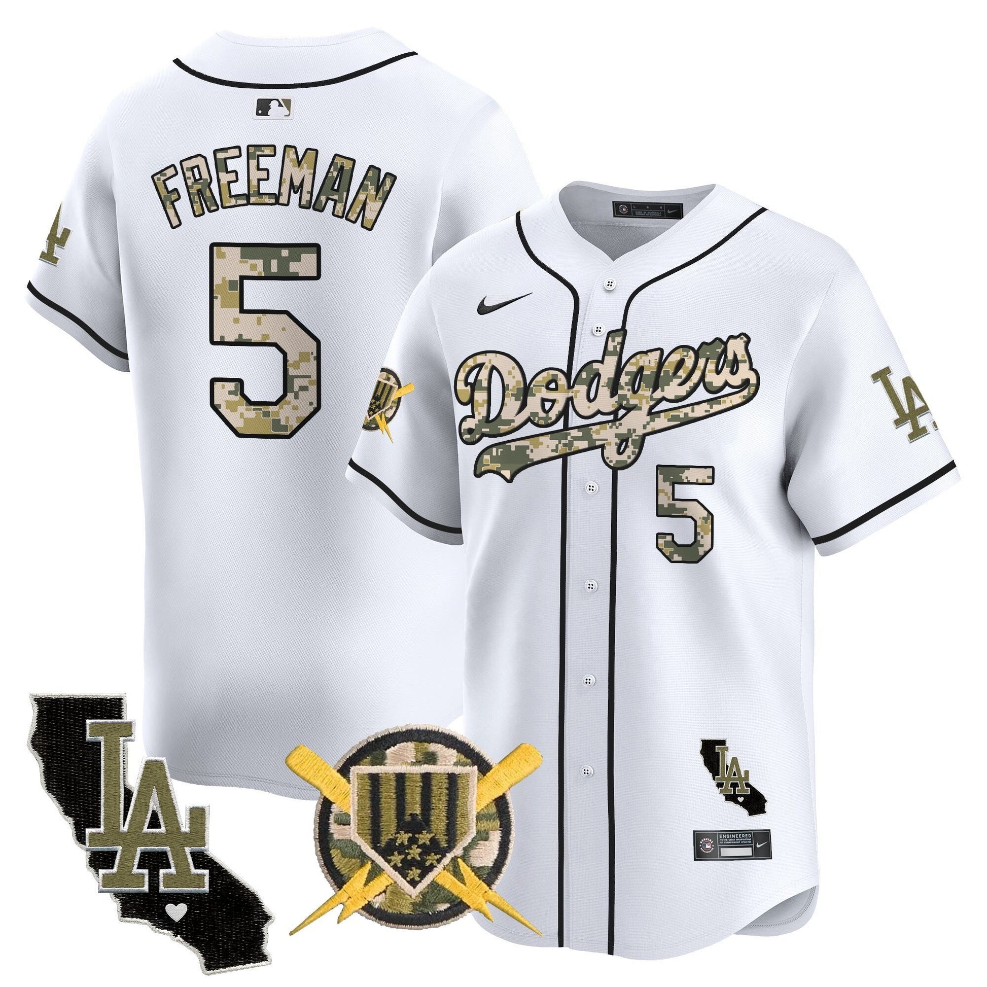 Men's Dodgers Armed Forces Day Vapor Premier Limited Jersey - All Stitched
