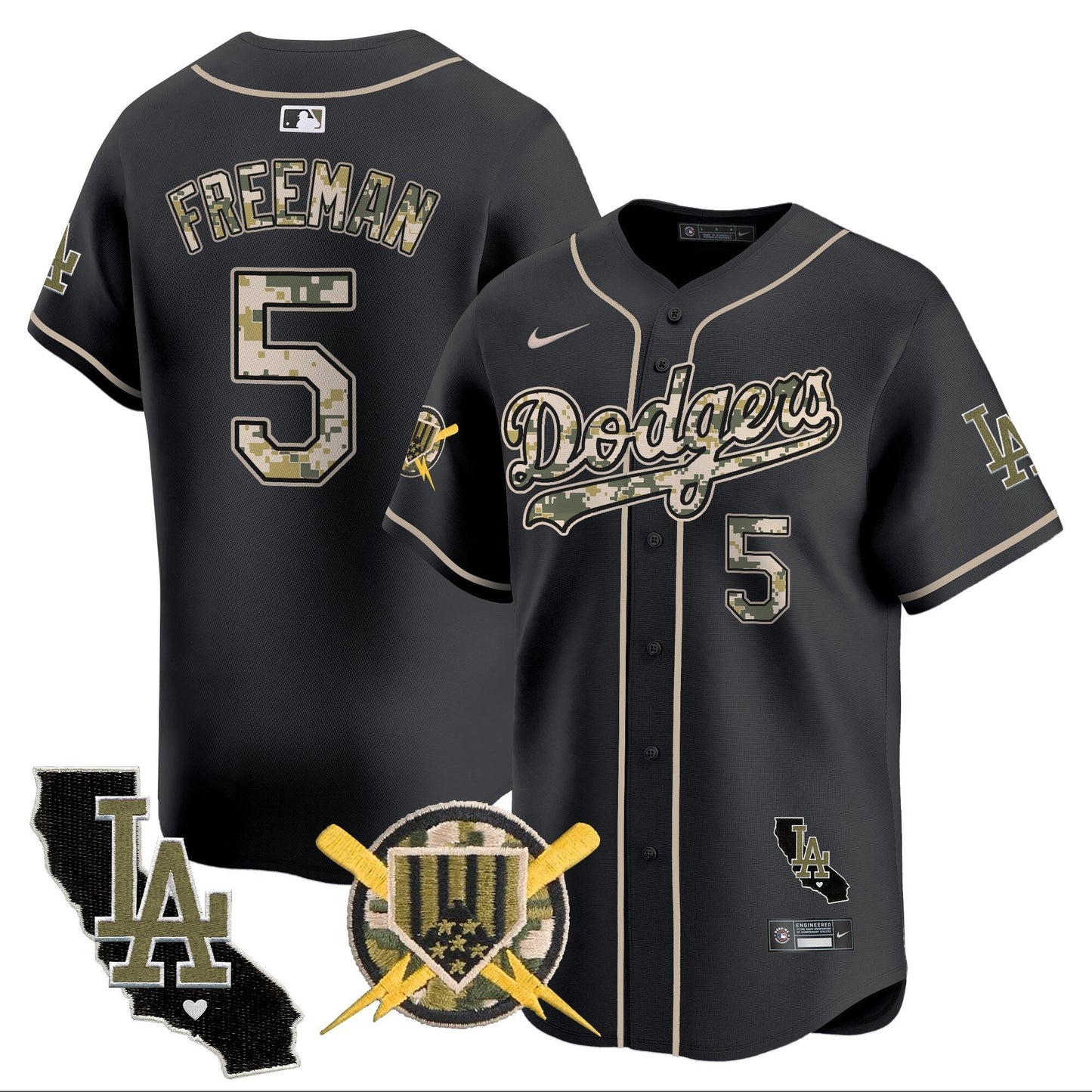 Men's Dodgers Armed Forces Day Vapor Premier Limited Jersey - All Stitched