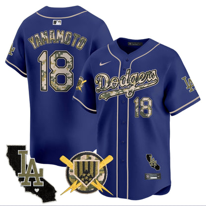 Men's Dodgers Armed Forces Day Vapor Premier Limited Jersey - All Stitched