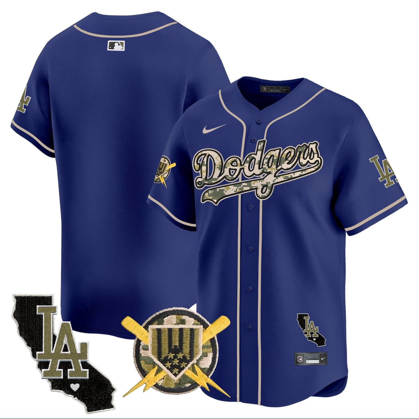 Men's Dodgers Armed Forces Day Vapor Premier Limited Jersey - All Stitched