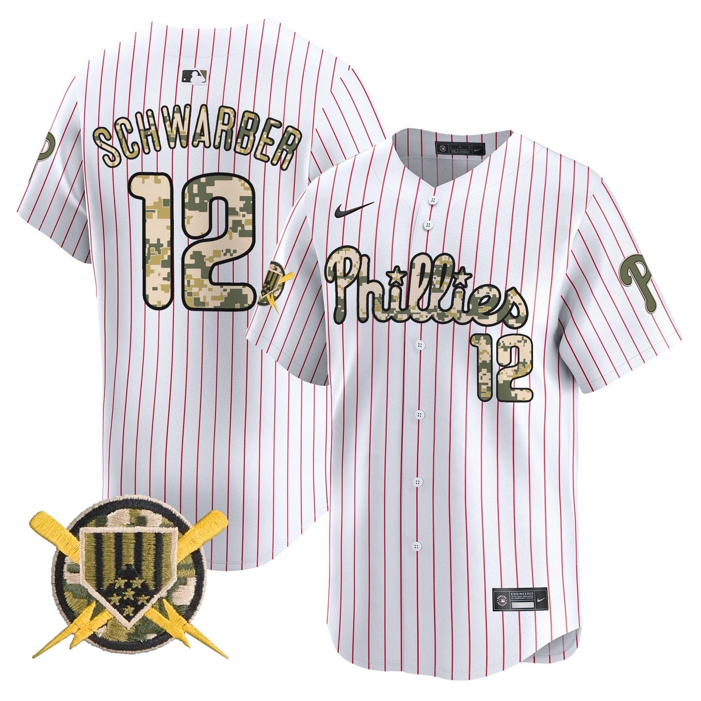 Men's Phillies Armed Forces Day Vapor Premier Limited Jersey - All Stitched